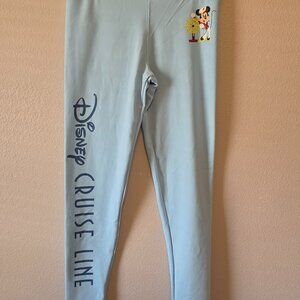 Disney Cruise Line baby blue full length leggings Minnie Mouse Size Medium NWT